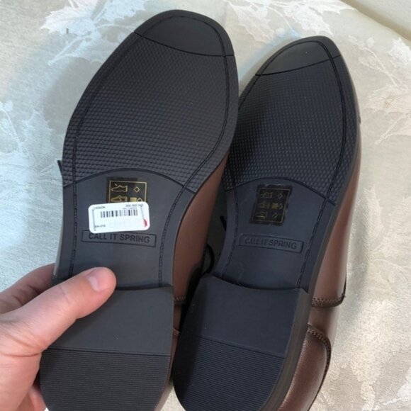 NWT Mens 7.5 lace up brown dress shoes - Picture 8 of 9